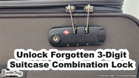 how to unlock a 3-digit combination lock suitcase|How To Easy Unlock Forgotten Suitcase Lock password [DIY].